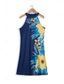 cheap Print Floral Dresses-Women&#039;s Summer Dress Halter Neck Dress Print Dress Active Fashion Streetwear Outdoor Vacation Daily Regular Fit Paisley Sleeveless Halter Neck Yellow Royal Blue Blue Dark Blue Summer Spring
