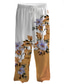 abordables Pantalones de talla grande para hombre-Hombre Moda Casual Flores Impresión 3D Media cintura Casual Ajuste regular