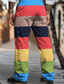 voordelige Herenbroeken in grote maten-kleurrijke holiday x designer kris herenbroek met kleurblokken en taille-elasticiteit