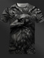 Χαμηλού Κόστους Ανδρικό Γραφικό T-shirt-Γραφική Ζώο Αετός Υψηλής Ποιότητας Καθημερινό Στυλ δρόμου Ανδρικά 3D εκτύπωση Μπλουζάκι Μπλουζάκι μπλουζάκι Υπαίθρια Αθλήματα Αργίες Εξόδου Κοντομάνικη μπλούζα Ασημί Μαύρο Ανοικτό Γκρίζο Κοντομάνικο