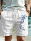ieftine Pantaloni scurți pentru bărbați-Bărbați Pantaloni Scurți Pantaloni scurți de vară Pantaloni scurți de plajă Cordon Talie elastică Imprimeu Animal Ocean Confort Respirabil Scurt În aer liber Concediu Ieșire Amestec Bumbac Hawaian