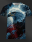 cheap Men&#039;s Graphic Tshirts-Graphic Animal Eagle Designer Retro Vintage Casual Men&#039;s 3D Print T shirt Tee Tee Top Sports Outdoor Holiday Going out T shirt Yellow Red Royal Blue Short Sleeve Crew Neck Shirt Spring &amp; Summer
