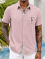 cheap Men&#039;s Printed Shirts-Faith Men&#039;s Resort Hawaiian 3D Printed Shirt Holiday Daily Wear Vacation Summer Turndown Short Sleeves Pink Blue Green S M L Slub Fabric Shirt