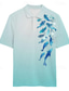 preiswerte Grafik Polo-Sorgloses Interlude x Joshua Jo Kurzarm-Poloshirt mit „School of Fish“-Aufdruck für den Urlaub