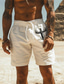 preiswerte Herren Shorts-Sonnenbedruckte Herren-Baumwoll-Shorts, Hawaii-Shorts, Strand-Shorts, Kordelzug, elastische Taille, bequem, atmungsaktiv, kurze Outdoor-Urlaubskleidung