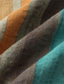 abordables chemises en lin pour hommes-Homme Chemise Lin Chemise Chemise boutonnée Chemisette Chemise d&#039;été Chemise de plage Jaune Orange Kaki Manche Courte Rayure Revers Eté Plein Air Hawaïen Vêtement Tenue