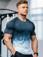 cheap Men&#039;s Active Tees &amp; Tanks-Men&#039;s T shirt Tee Gym Shirt Sports T-Shirt Crew Neck Short Sleeve Sports &amp; Outdoor Vacation Casual Daily Gym Quick dry Breathable Plain Navy Blue Activewear Fashion Basic