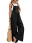 cheap Overalls-Women&#039;s Normal Dungarees Overall Streetwear Solid Color Sleeveless Square Neck Buttons Pocket Street Daily Regular Fit Black Pink Wine Summer