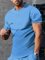 abordables T-shirts décontractés pour hommes-Homme T shirt Tee Tee Chemise à manches courtes T-shirt Plein Col Ras du Cou Plein Air Vacances Manche Courte Vêtement Tenue Mode Design basique