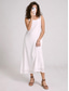 cheap Design Cotton &amp; Linen Dresses-Women&#039;s White Dress Sundress Casual Maxi Dress Sleeveless Pocketed Summer 2024