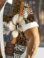 abordables Chemise hawaïen-Ensemble chemise et short hawaïen imprimé en 3D à motif ethnique pour hommes, coupe régulière, chemises de plage à manches courtes, costumes pour vacances d&#039;été, usage quotidien s à 3xl