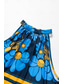 cheap Shirts,Tops &amp; Blouses-Women&#039;s Geometic Flower / Plants Vacation Weekend Sleeveless Blue Ruched Tie back / Tie front Sleeveless Blouses Tied Neck Summer