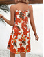 cheap Print Dresses-Women&#039;s Floral Print Strap Mini Dress Stylish Boho Vacation Sleeveless Summer