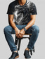 baratos T-shirt Homem estampado gráfico-dragão guardião x lu | Dragão masculino criatura mítica estilo escuro streetwear henley camiseta mangas curtas