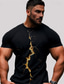baratos T-shirt Homem estampado gráfico-dragão guardião x lu | Camiseta masculina 3d dragão criatura mítica estilo escuro streetwear manga curta