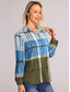 cheap Graphic shop shirt-Women&#039;s Shirt Fashion Plaid Buttons Print Long Sleeve Regular Tops Shirt Collar Casual Red Blue Khaki Gray Spring &amp;  Fall