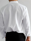 Χαμηλού Κόστους ανδρικά πουκάμισα casual-Ανδρικά Πλένεται βαμβακερό ύφασμα Γραφικό πουκάμισο Πίστη Στάμπα Κουμπί-Κάτω Μακρυμάνικο Όρθιος γιακάς Λευκό, Ανθισμένο Ροζ Πουκάμισο Φορέστε στη δουλειά Καθημερινά Ρούχα Εξόδου