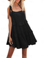 cheap White Graduation Dresses-Women&#039;s Mini Dress White Dress Graduation Dress Casual Dress Summer Dress Streetwear Vacation Street Holiday Loose Fit Sleeveless Strap Black White Summer
