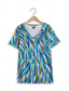 cheap Art&amp;Design tee-Women&#039;s T Shirt Graphic Basic Short Sleeve V Neck Regular Tops Daily Weekend Print Red Blue Green