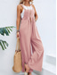 cheap Overalls-Women&#039;s Normal Dungarees Overall Streetwear Solid Color Sleeveless Square Neck Buttons Pocket Street Daily Regular Fit Black Pink Wine Summer