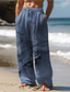 abordables Bas pour hommes grandes tailles-Homme Hawaïen Graduel Pantalon 3D effet Pantalon droit Taille médiale Taille élastique avec cordon de serrage Extérieur Plein Air Vacances Eté Printemps Automne Confortable Micro-élastique