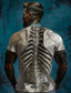 Χαμηλού Κόστους Ανδρικό Γραφικό T-shirt-Γραφική Σκελετός Καθημερινά Υψηλής Ποιότητας Ρετρό / Βίντατζ Ανδρικά 3D εκτύπωση Μπλουζάκι Υπαίθρια Αθλήματα Αργίες Εξόδου Κοντομάνικη μπλούζα Καφέ Χακί Κοντομάνικο Στρογγυλή Ψηλή Λαιμόκοψη Πουκάμισο