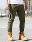 cheap Casual Pants-Men&#039;s Cargo Pants Cargo Trousers Tactical Pants Elastic Waist Multi Pocket Elastic Cuff Plain Wearable Casual Daily Holiday Sports Fashion Black Army Green