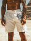 preiswerte Herren Shorts-Sonnenbedruckte Herren-Baumwoll-Shorts, Hawaii-Shorts, Strand-Shorts, Kordelzug, elastische Taille, bequem, atmungsaktiv, kurze Outdoor-Urlaubskleidung