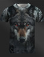 cheap Men&#039;s Graphic Tshirts-Graphic Animal Wolf Designer Retro Vintage Casual Men&#039;s 3D Print T shirt Tee Tee Top Sports Outdoor Holiday Going out T shirt Khaki Dark Gray Gray Short Sleeve Crew Neck Shirt Spring &amp; Summer