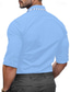 billige mænds fritidsskjorter-Herre Skjorte Casual skjorte Sommer skjorte Hvid Navyblå Lyseblå Langærmet Farveblok Stribe Knaphul Daglig Ferierejse Lynlås op Tøj Mode Afslappet Smart Casual