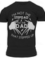 preiswerte Männer Grafik Tshirt-Papa-Shirts zum Vatertag „Ich bin nicht der Stiefvater, ich bin der Vater, der sich eingesetzt hat“ T-Shirt aus Baumwolle mit Grafik für Herren, klassisches Hemd, kurze Ärmel, bequemes T-Shirt,