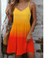 cheap Tie Dye&amp;Gradient Dress-Women&#039;s Mini Dress Petite Dress Sundress Summer Dress Slip Dress Tropical Hawaiian Sexy Vacation Beach Swimming Regular Fit Ombre Color Gradient Sleeveless V Neck Spaghetti Strap Blue