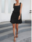 cheap White Graduation Dresses-Women&#039;s Mini Dress White Dress Graduation Dress Casual Dress Summer Dress Streetwear Vacation Street Holiday Loose Fit Sleeveless Strap Black White Summer