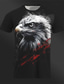 cheap Men&#039;s Graphic Tshirts-Graphic Animal Eagle Daily Casual Street Style Men&#039;s 3D Print T shirt Tee Tee Top Sports Outdoor Holiday Going out T shirt Black Dark Gray Short Sleeve Crew Neck Shirt Spring &amp; Summer Clothing Apparel