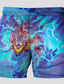 cheap Graphic Shorts-Dragon Guardian x LU | Men&#039;s Dragon Mythical Creature Dark Style Board Shorts