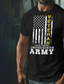 cheap Men&#039;s Graphic Tshirts-Veteran of the United States Army Black Red Army Green T shirt Tee Men&#039;s Graphic Cotton Blend Shirt Sports Classic Shirt Short Sleeve Comfortable Tee Street Holiday Summer Fashion Designer