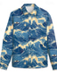 abordables Camisas hawaianas-Carefree interlude x joshua jo camisas de manga larga para vacaciones con estampado de ondas para hombre