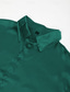 abordables chemises décontractées pour hommes-Homme Chemise Chemise en satin Chemise boutonnée Chemise décontractée Noir Blanche Vin bleu marine Vert manche longue Plein Revers du quotidien Vacances Vêtement Tenue Satin Mode Décontractées