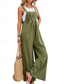 cheap Overalls-Women&#039;s Normal Dungarees Overall Streetwear Solid Color Sleeveless Square Neck Buttons Pocket Street Daily Regular Fit Black Pink Wine Summer