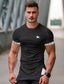 cheap Men&#039;s Active Tees &amp; Tanks-Men&#039;s T shirt Tee Gym Shirt Sports T-Shirt Crew Neck Short Sleeve Sports &amp; Outdoor Vacation Casual Daily Gym Quick dry Breathable Patchwork Color Block Black Yellow Activewear Fashion Basic