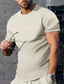 billige Casual T-shirts til mænd-Herre T-shirt T-Shirts Kortærmet skjorte Tee Top Vanlig Rund hals Gade Ferierejse Kortærmet Tøj Mode Designer Basale
