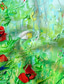 levne Pánské košile s potiskem-Květinový Havajské Pohodlné Pánské Sada košile Havajská košile ulice Ležérní Havajské Léto Jaro Jaro léto Přehnutý Krátký rukáv Trávová zelená S, M, L Vaflová látka Košile