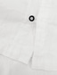 Χαμηλού Κόστους ανδρικά λινά πουκάμισα-Ανδρικά Πουκάμισο λινό πουκάμισο Πουκάμισο με κουμπιά Καλοκαιρινό πουκάμισο Πουκάμισο παραλίας Μαύρο Λευκό Μπλε Κοντομάνικο Σκέτο Όρθιος Γιακάς Καλοκαίρι Causal Καθημερινά Ρούχα