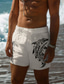 abordables Bermudas de hombre-Carefree interlude x joshua jo pantalones cortos de lino de playa con estampado de peces para hombre
