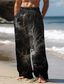 billiga Underdelar i plusstorlek för män-Herr Hawaiisk 3D Print Byxor 3D-tryck Byxor med raka ben Medium Midja Dragsko Elastisk midja Utomhus Gata Helgdag Sommar Vår Höst Slapp form Microelastisk