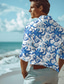 abordables Chemises imprimées pour hommes-insouciant interlude x joshua jo chemises à manches longues de vacances imprimées de tortues de poulpe pour hommes