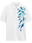 preiswerte Grafik Polo-Sorgloses Interlude x Joshua Jo Kurzarm-Poloshirt mit „School of Fish“-Aufdruck für den Urlaub