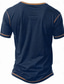 Χαμηλού Κόστους Ανδρικό Γραφικό T-shirt-Γραφική Ηλικιωμένοι Μοντέρνα Ρετρό / Βίντατζ Κλασσικό Ανδρικά 3D εκτύπωση Μπλουζάκι Πουκάμισο Henley Υπαίθρια Αθλήματα Αργίες Εξόδου Κοντομάνικη μπλούζα Μαύρο Πράσινο Χακί Σκούρο μπλε Κοντομάνικο