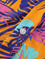 ieftine Cămașă Hawaiană-cămașă din raion pentru bărbați cămașă ocazională frunze tropicale moda hawaiană cămașă casual cu nasturi cămașă zilnic vacanță hawaiană vară rever cu mânecă scurtă violet