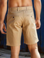 abordables Pantalones cortos de playa-Hombre Pantalones cargo Botón Hoja Transpirable Listo para vestir Corto Formal Fiesta Exterior Vacaciones Casual Caqui Microelástico